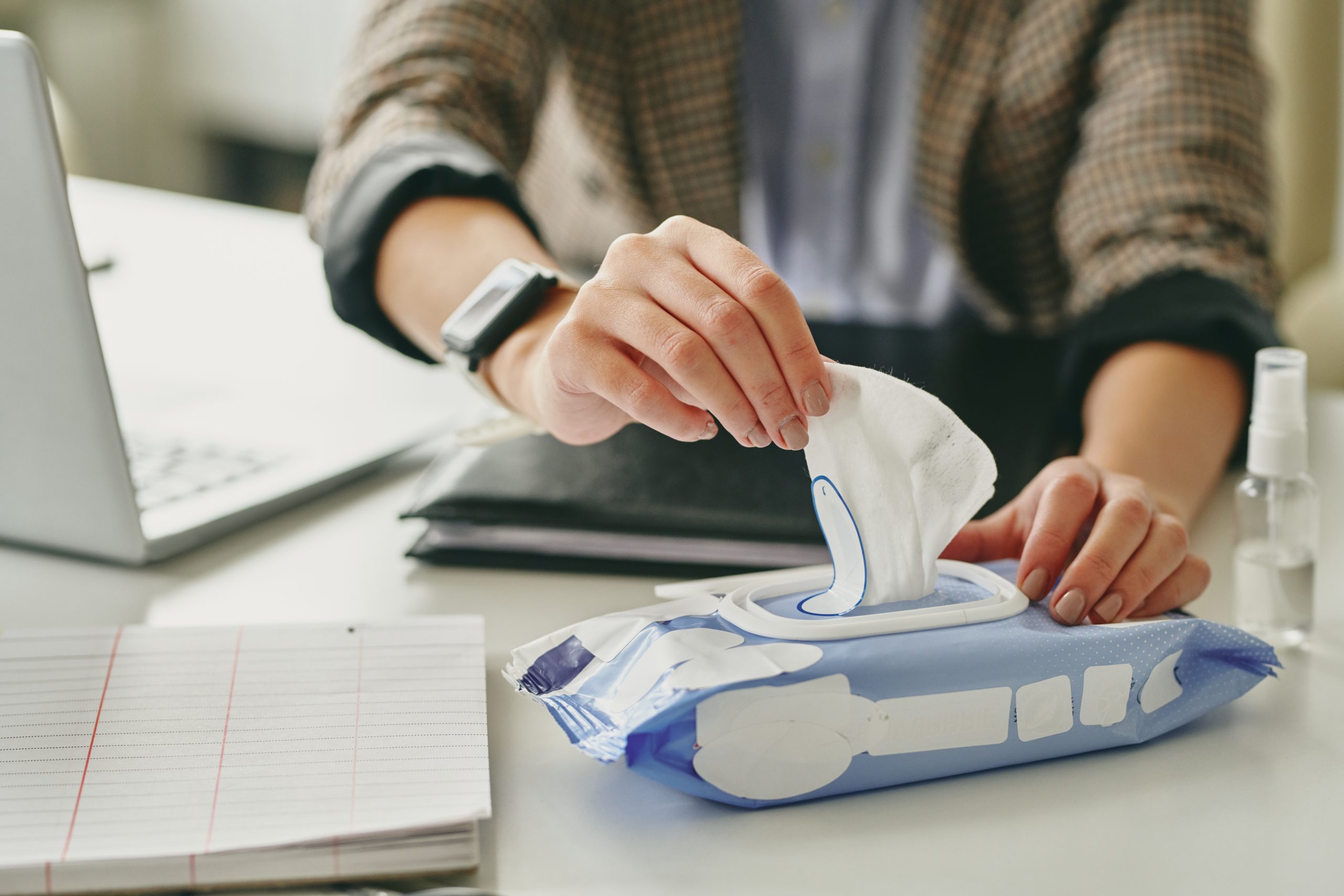 Never flush wet wipes in toilets.