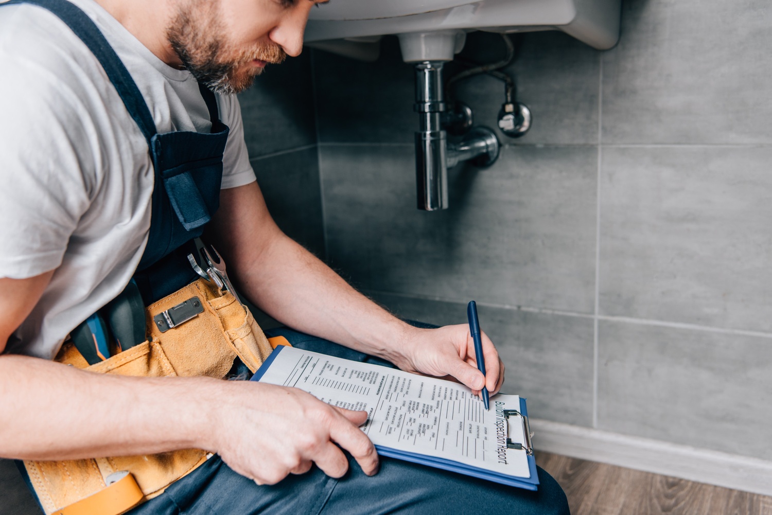 Notice of work in plumbing